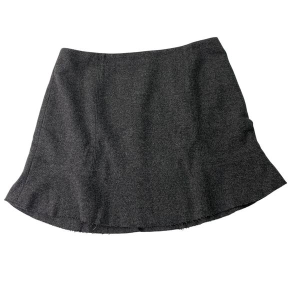 Madewell Dresses & Skirts - Madewell Size 10 Boulevard A-Line Flare Micro Mini Skirt Gray Wool Skirt
